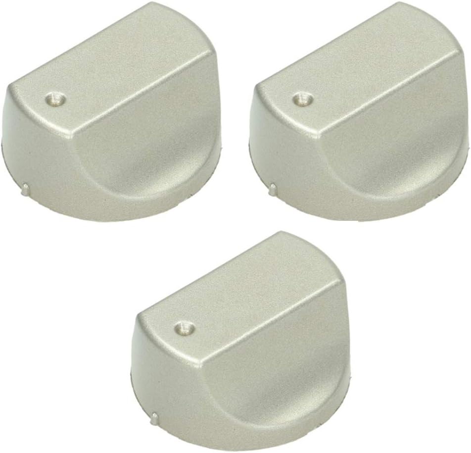 Find A Spare 3 Pack Hot-Ari ix Silver Control Switch Knobs For Hotpoint DHS53CX 068601 DHS53X UHS53X 068610 AristonFH 21 IX FH 21 IX S FH 51 IX CN Alternative to C00298879