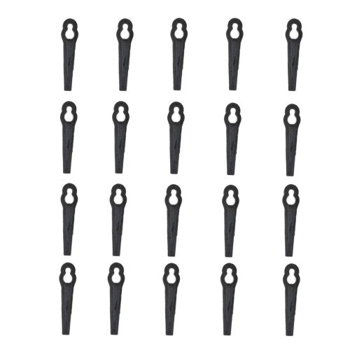 20 x Black Plastic Blades For Black+Decker Lawn Mowers GE700 GR101 GR102 GX200 GX250