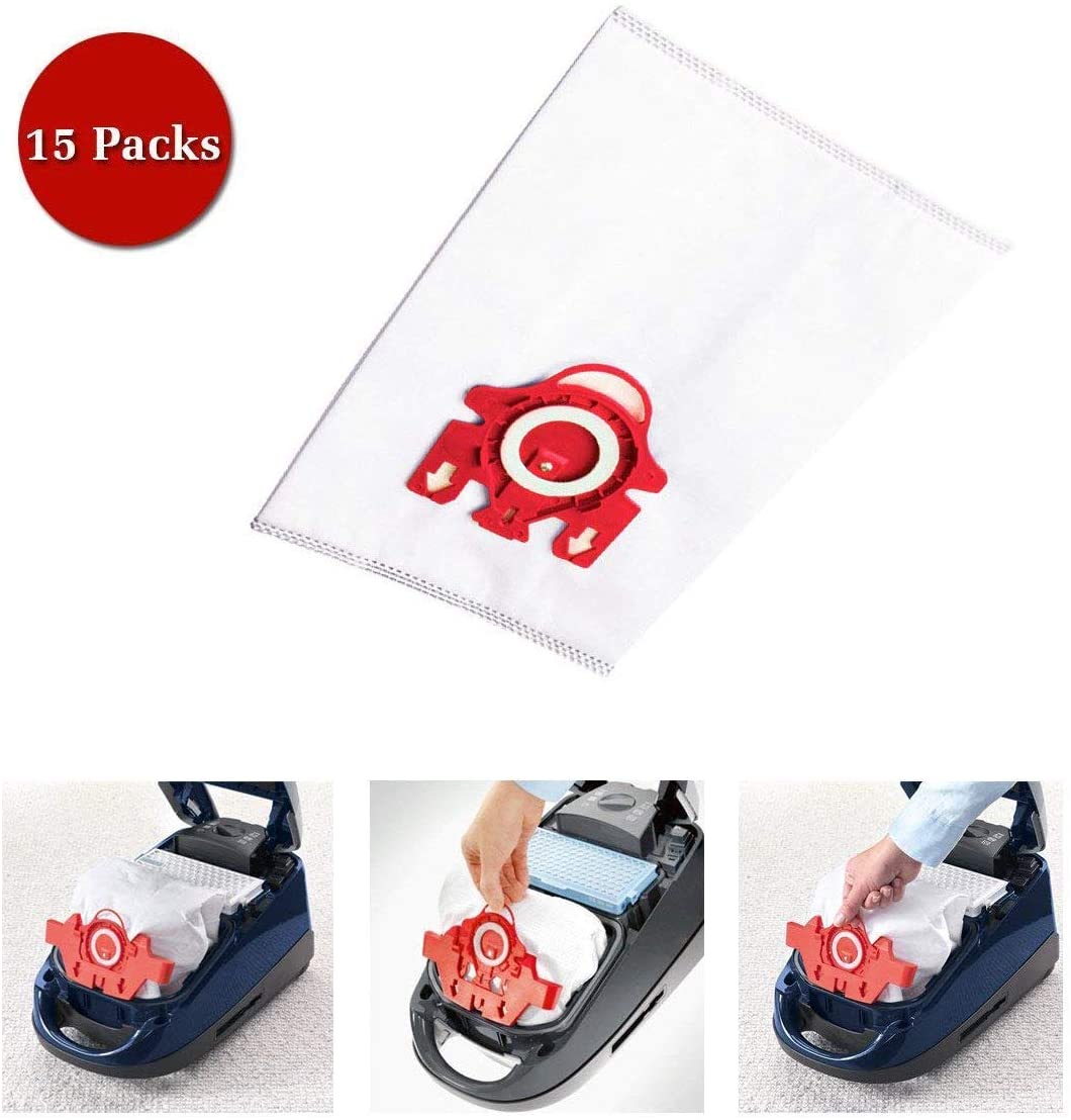 15 x HyClean Dust Bags and 6 Filters For Miele FJM S700, S4000, S6000, Compact C