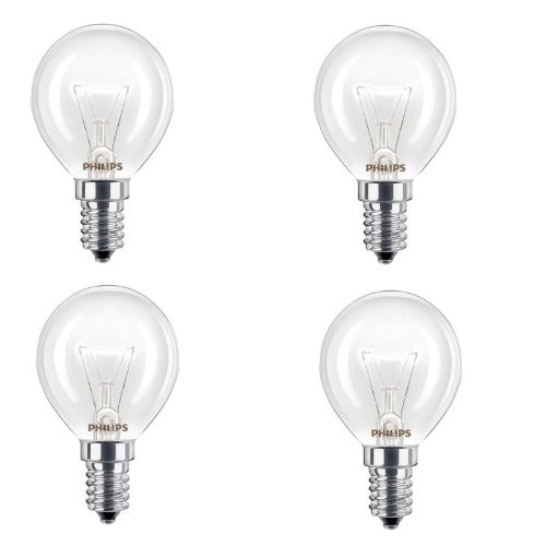 4 x Philips Oven 40w Lamp SES E14 Small Screw Cap 300 C° AEG Hotpoint