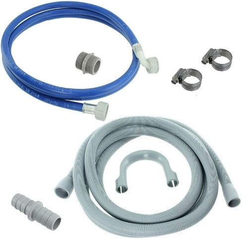 Universal Fill Water Pipe and Drain Hose Extension Kit for Beko Washing Machines
