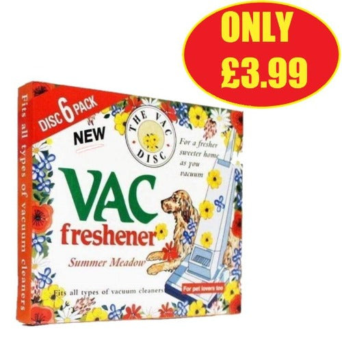 6 Pack Vac Fresheners Summer Meadow For Pet Lovers 1 Box Pack of 6