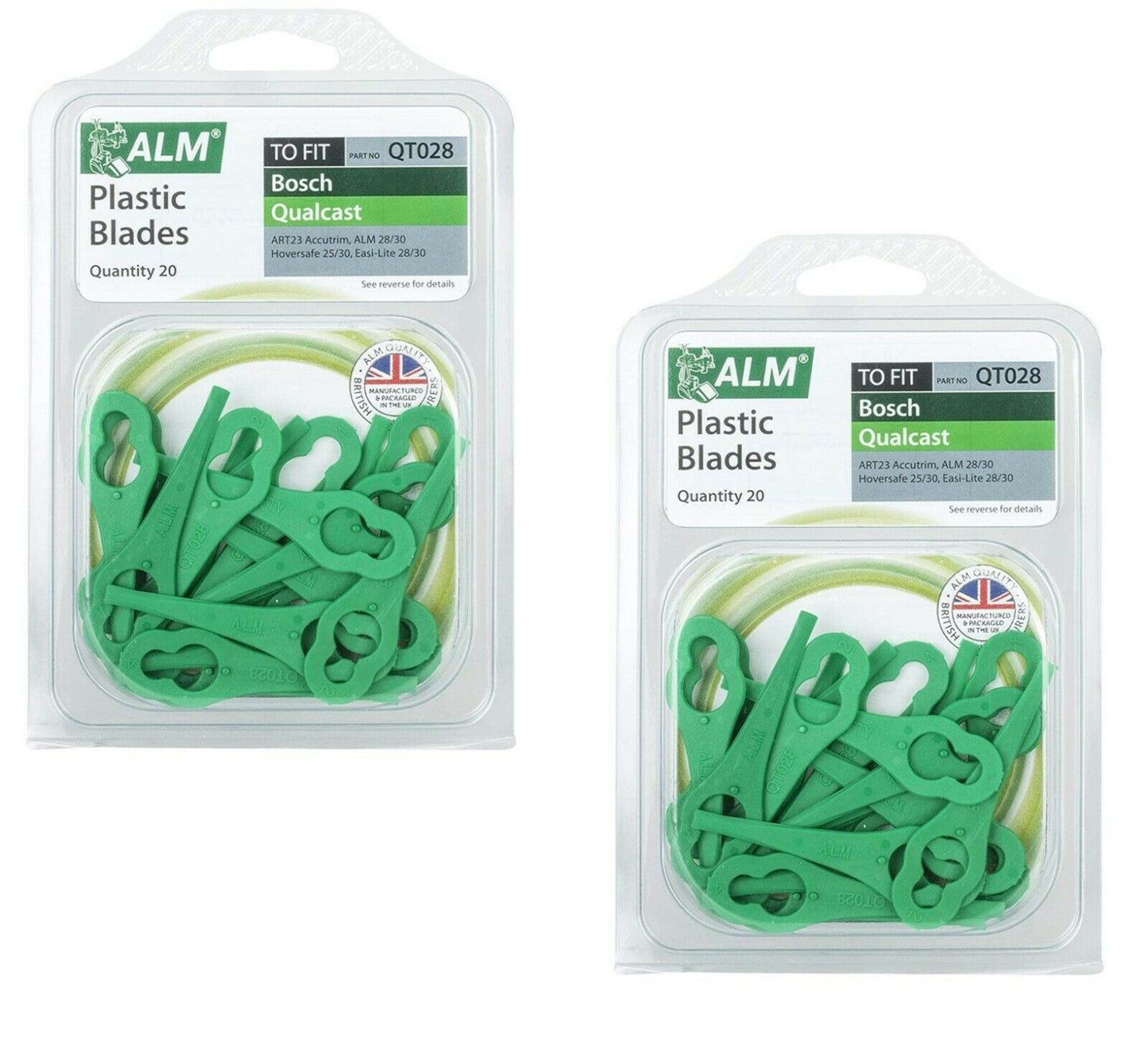 Plastic Blades For Black & Decker Bosch Gtech Qualcast Pack of 20