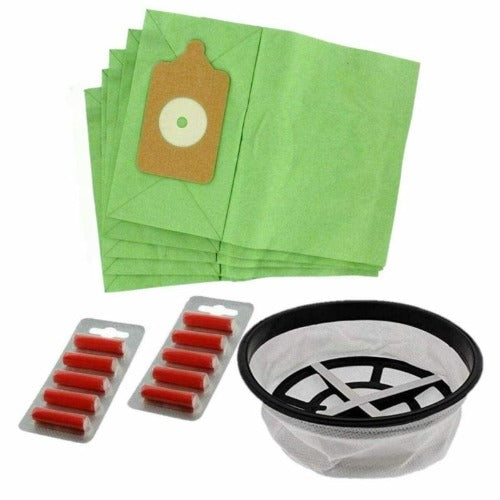 Paper Dust Bags & 305mm Microfibre Filter For Henry Numatic +10 Fresheners