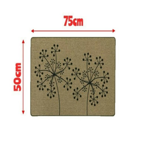 Indoor Dandelion Beige Elegance Door Mat Machine Washable 50cm x 75cm