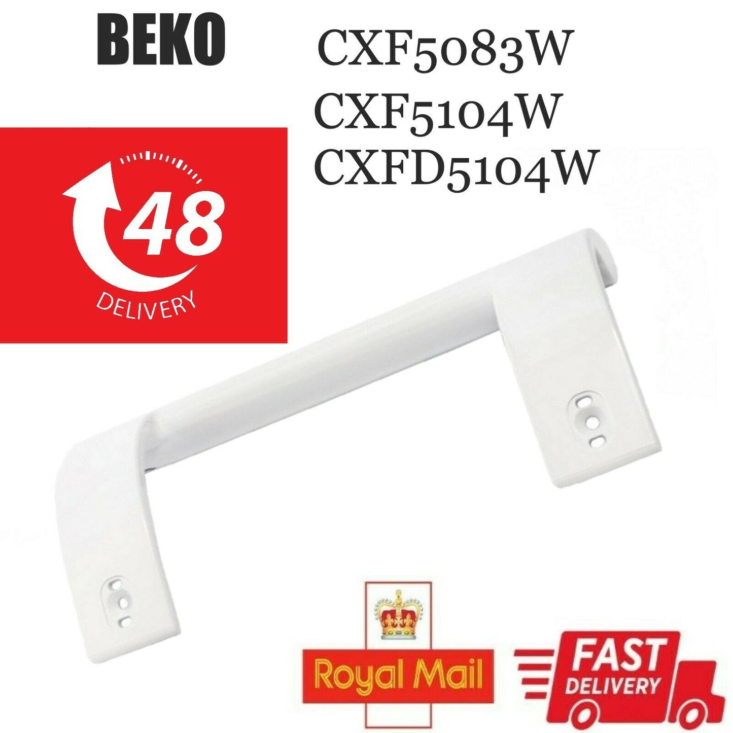 Genuine Beko Fridge Freezer White Door Handle CXF5083W CXF5104W CXFD5104W