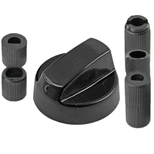 4 x Universal Black Control Switch Knobs For All Makes And Models Of Cookers