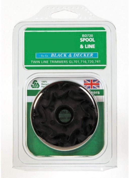 Spool & Line 2 x 8M Trimmer Line 1.5mm For Black+Decker GL701 GL720 GL741
