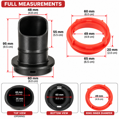 Vacuum Screw Neck Nose Connector Bag Holder For Henry Hetty Numatic HVR200