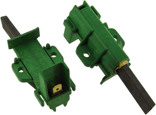 Find A Spare 2x Pack Motor Carbon Brushes Type L24MF7 with Green Holders For Beko Candy Hoover Brandt Washing Machines