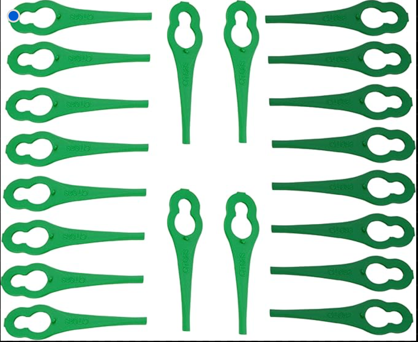 Replacement Lawn Mower Plastic Blades 20-Pack – Black & Decker, Bosch, Qualcast Compatible