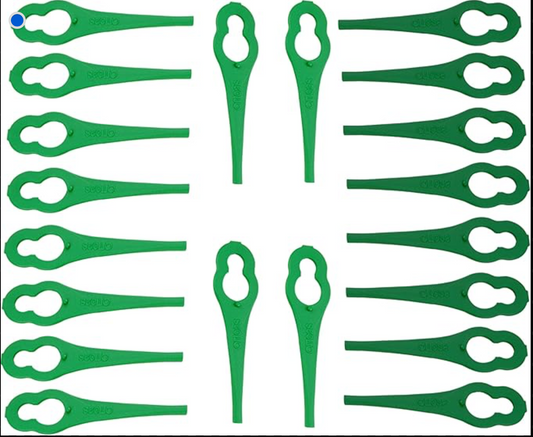 Replacement Lawn Mower Plastic Blades 20-Pack – Black & Decker, Bosch, Qualcast Compatible