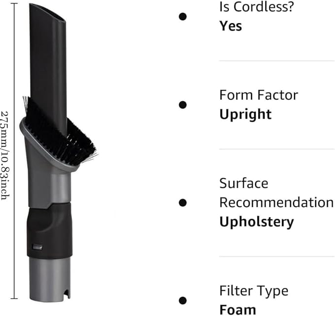 2-in-1 Vacuum Attachment: Dusting Brush & Roller Brush for Shark NZ690UKT