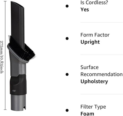 2-in-1 Vacuum Attachment: Dusting Brush & Roller Brush for Shark NZ690UKT