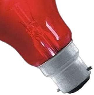 FindASpare Fireglow Light Bulbs 60W BC/B22 Red Glow GLS Incandescent Lamps Pack of 4