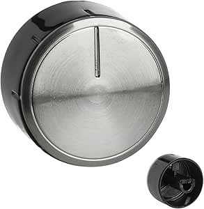 Bosch Cooker Control Knob Replacement (00617961) – Silver/Black Hob Dial – Fits PCC615, PCP615, PCQ715 & More