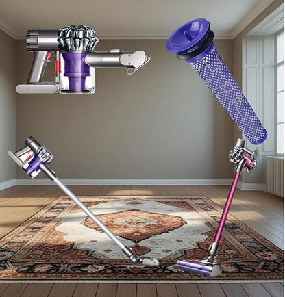 3-Pack Washable Cone Filters for Dyson V6/V7/V8 & DC58–DC62 Vacuum Cleaners