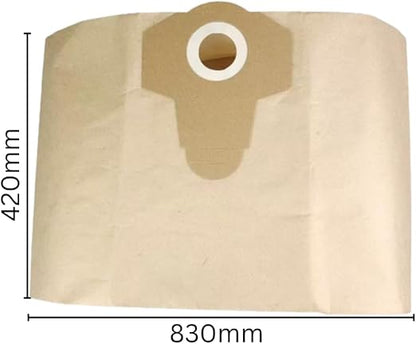 5 Pack 30L Paper Bags Compatible with Vacmaster Wet & Dry Dust Extractors | Replacement for 950131