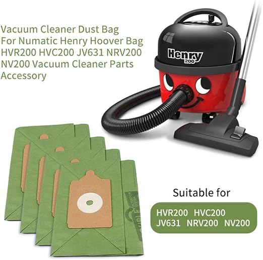 FIND A SPARE 20x Pack Double Layer Paper Bags Type NVM1B / NVM1C / NVM1C2 For Numatic Henry HVR200, HVC200, JVR225, NV200, NV225, NVR200 Hetty Series Hoover Vacuum Cleaner