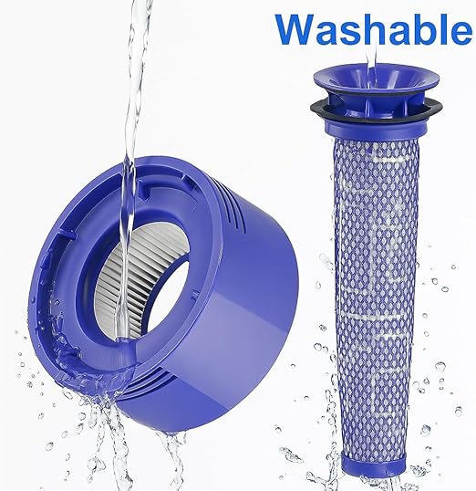 Dyson V7 & V8 Cordless Vacuum Filter Set – Includes Pre and Post Motor HEPA – SV10 Compatible