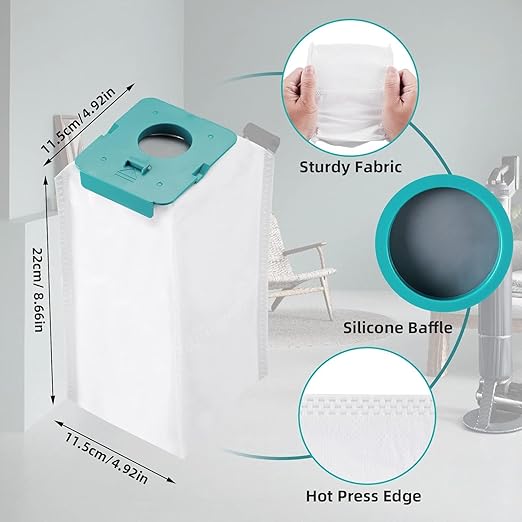 FIND A SPARE 10 Pack VCA-ADB953 Dust Bags Compatible with SAMSUNG BESPOKE Jet Cordless Stick Vacuum Cleaner, Large Capacity Disposable Replacement Bags, All in One Clean Station Accessories Set
