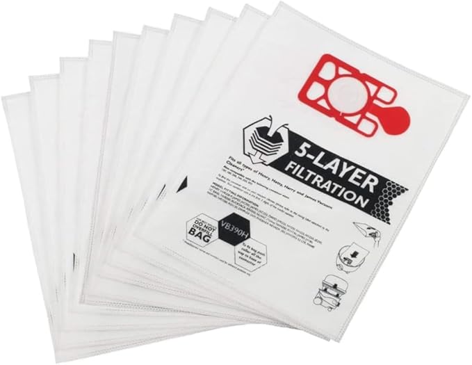 FIND A SPARE Complete Tool Kit for Numatic Henry + 10x Vacuum Dust Bags Compatible with NVM-1CH / 907075 Fits Henry, Hetty, George, Basil, Edward Hose, Rods, Floor & Mini Tools