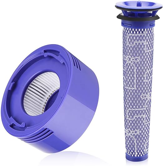 Dyson V7 & V8 Cordless Vacuum Filter Set – Includes Pre and Post Motor HEPA – SV10 Compatible