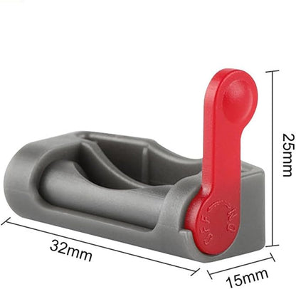 Hands-Free Trigger Lock Clamp for Dyson V6, V7, V8, V10, V11, and V15 Vacuum Cleaners | Power Button Holder for Absolute, Animal, and Motorhead Models (Grey & Red)