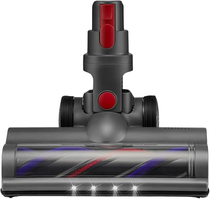 Compatible Brush Head for Dyson V7–V15, 180° Swivel Cleaner Head with Four LED Lamps