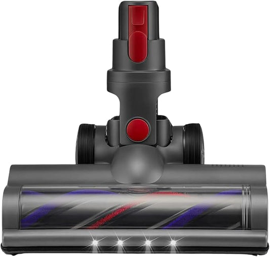Compatible Brush Head for Dyson V7–V15, 180° Swivel Cleaner Head with Four LED Lamps