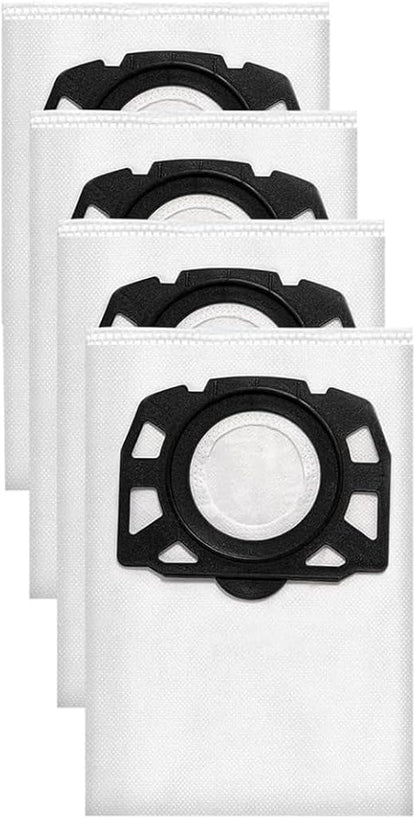 Replacement Vacuum Bags for Karcher – 4 Pack Fits WD 2 Plus, WD 3, KWD 1/2/3, MV 3, SE 4001/4002