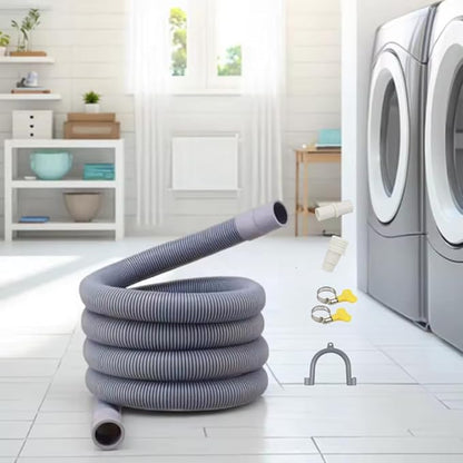 Universal Drain Hose Adapter Kit for Washing Machine & Dishwasher Includes Connector, Clip, Clamp 1M Extension Pipe for Washer Outlet