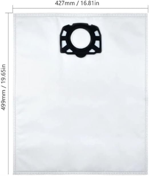 4 Pack Vacuum Bags Compatible with Karcher – Fits WD 2 Plus, WD 3, KWD 1-3, MV 3, SE 4001, SE 4002