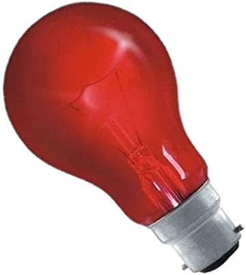 Fireglow 60W Red GLS Bulbs – BC/B22 Incandescent Lamps – Pack of 4