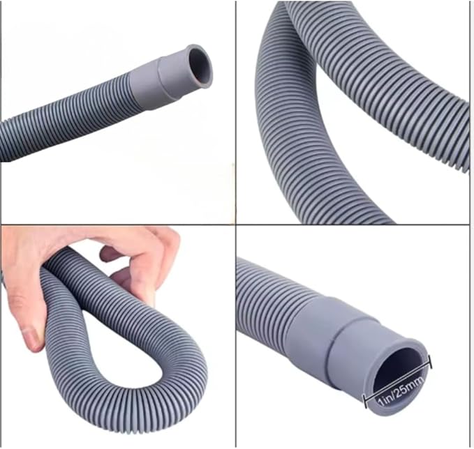 Universal Drain Hose Adapter Kit for Washing Machine & Dishwasher Includes Connector, Clip, Clamp 1M Extension Pipe for Washer Outlet