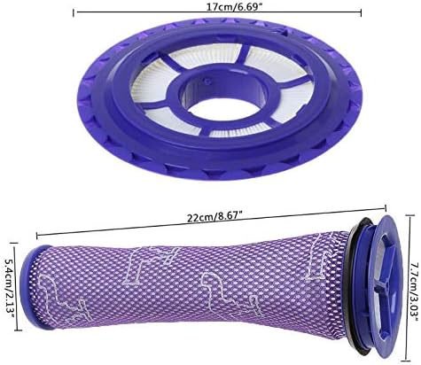 Pre & Post HEPA Motor Filter Compatible with Dyson DC41 DC41 Mk2 DC43 DC55 DC65 DC66 Replacement 920769-01 / 920640-01