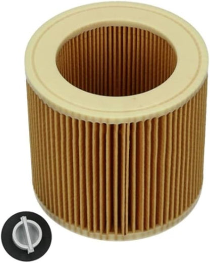 2x Filters for Kärcher WD3 WD2 WD1 MV3 MV2 A K NT SE VC – Round Filters + Closure Screws