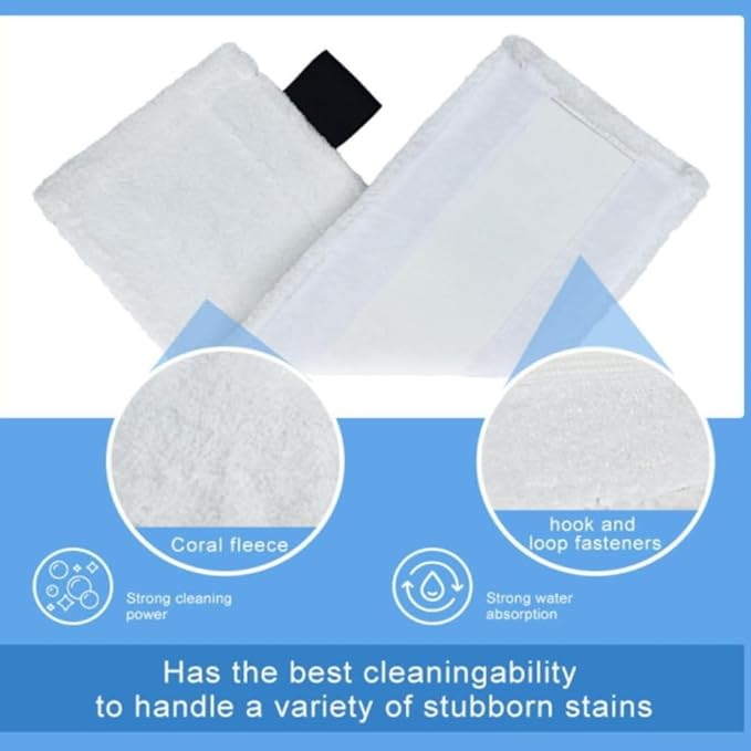 5-Piece Microfibre Floor Cloth Set for Karcher EasyFix SC2–SC5 Nozzles