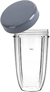 24oz Cup for Nutribullet with Lid Cap Replacement Parts 600W/900w Blender Juicer Mixer Size: 700ml