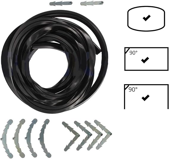Universal Silicon Rubber Oven Cooker Door Gasket Seal 3-in-1 kit 3 Sided & 4 Sided, Round and Cornered(Full Fitting Instruction Booklet Included)