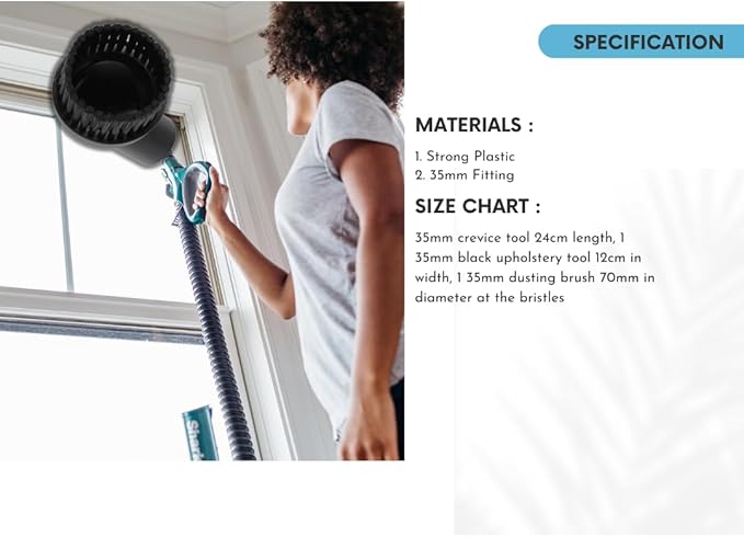 3-Piece 35mm Mini Tool Attachment Kit in Black for Shark Upright Vacuums