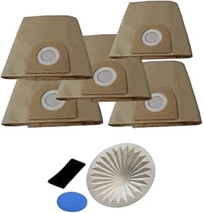 5-Pack Dust Bags with Filter for Vax 121, 6131, 7131, 6151S, 5120, 8135 & 8131 Cleaners