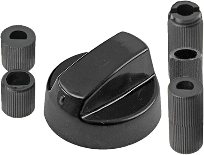 4-Pack Universal Oven & Hob Control Switch Knobs – Black Finish