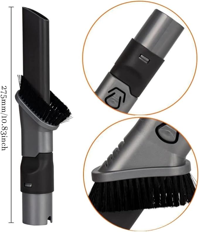 Compatible Shark 2 in 1 crevice and dusting brush tool nozzle end attachment for Lift Away Duo Clean Rotator Upright Hoover Vacuum Cleaner