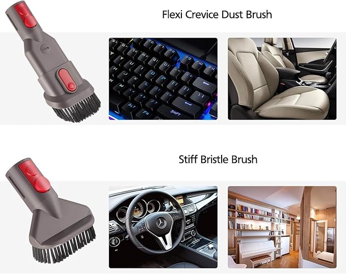FIND A SPARE Replacement Attachments for Dysonn V7 V8 V10 V11 V15 - Quick Release Spare Part Vacuum Accessories for Home and Car Cleaning