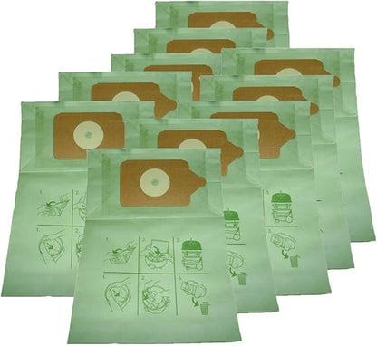 Replacement Double Layer Paper Dust Bags for Numatic Henry Hetty Hoover Pack of 10 + 10 VAC Fresheners