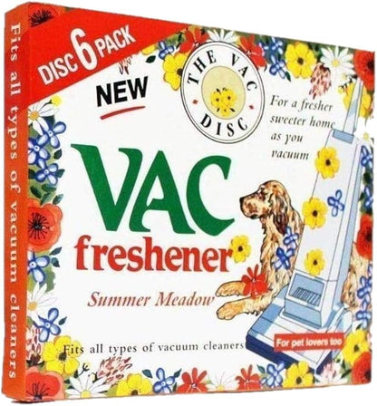 FIND A SPARE 36 Pack Vac Fresheners Summer Meadow Extra Strenght For Pet Lovers Pack of 6 Boxes With 6 Disc Each