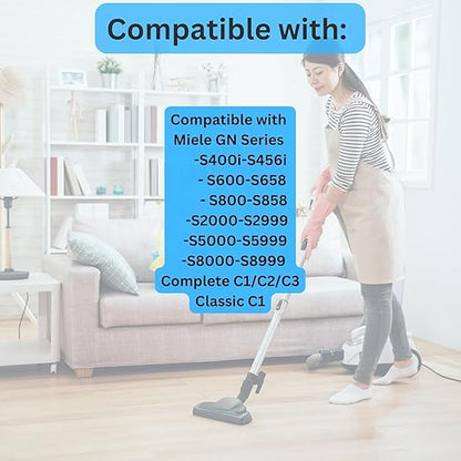 10-Pack AirClean GN 3D Vacuum Cleaner Bags & 4 Filters – Compatible with Miele C1, C2, C3, S2, S5, S8 Series + 5 Fresheners