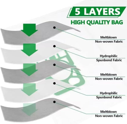 HEPA-Flo Vacuum Bags (10 Pack) for Numatic Henry/Hetty/James – Alternative to NVM-1CH & 907075