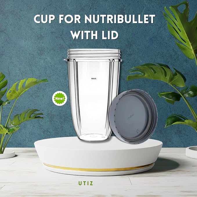 Small 18oz/500ml Nutribullet Cup with Flat Lid for 600W & 900W Models